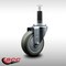 Service Caster 4'' SS Gray Poly Wheel Swivel 1'' Expanding Stem Caster SCC-SSEX20S414-PPUB-1 - alternate 3